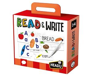 HEADU | Lire et écrire - Faites correspondre les pièces du puzzle puis apprenez à écrire le mot | Jeux éducatifs et puzzles | Âge 3-6 ans