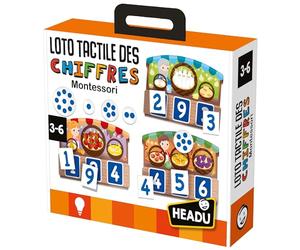Headu - Loto Tactil 123 Montessori - Chiffres Et Quantités | Jeu Educatif 2 3 4 5 6 Ans, Jeu Educatif Montessori, Cadeau Enfants, Cadeau Fille, Cadeau Garçon, Made in Italy