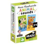 HEADU - Maxi Flashcards Montessori Animal Sounds - Reconnaître et Écouter Les Cris des Animaux | Cartes Montessori avec Application d'écoute, Jeux Éducatifs 1-4 Ans, Idée Cadeau Noël