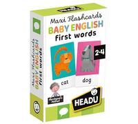 HEADU - Maxi Flashcards Montessori Baby English - Premiers Mots À Écouter Et À Prononcer | Flashcards Anglais 2-4 Ans, Jeux Éducatifs Montessori, Cadeau Noël Pâques, Fabriqué en Italie