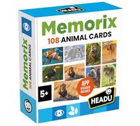 HEADU - Memorix 108 Animal Cards - Jeu de Mémoire sur Les Animaux | avec 108 Cartes pour Développer l'Observation et la Concentration, Jeu Éducatif Enfants 5-7 Ans, Idée Cadeau Enfants, Made in Italy