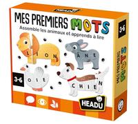 HEADU - Mes Premiers Mots - Assemble Les Animaux Et Apprends À Lire | Jeu Educatif 3 4 5 6 Ans, Jeux en Boîte pour Enfants, Cadeau Enfants, Cadeau Fille, Cadeau Garçon, Made in Italy