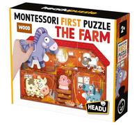 Headu - Montessori First Puzzle The Farm - L'Intégration Sensorielle par Le Jeu | Puzzle Educatifs 2 3 4 Ans, Jeu Éducatif pour Enfants, Jeux Didactiques, Cadeau Enfants, Made in Italy