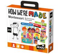 HEADU | Montessori How We are Made - Mon premier jeu sur le corps humain | Jeux et puzzles éducatifs | 3-5 ans