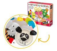 Headu - My Paper Fantasy Creations - Découpe et Crée des Animaux en Papier | Kit créatif enfant 4-8 ans, animaux avec assiettes en papier, collage, découpage, recyclage créatif, cadeau, Made in Italy