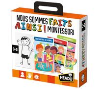 Headu - Nous Sommes Faits Ainsi Montessori - Le Jeu Qui Parle De Moi | Jeu Educatif 2 3 4 5 6 Ans, Jeu Educatif Montessori, Cadeau Enfants, Cadeau Fille, Cadeau Garçon, Made in Italy