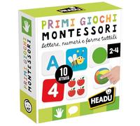 HEADU - Premiers Jeux Montessori - Lettres Nombres et Formes tactiles | Jeux éducatifs Montessori Enfants 2-4 Ans, Apprendre Alphabet Numéros et Formes, Kit Sensoriel, Cadeau Noël Pâques, Fabriqué en