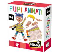 HEADU - Pupi Animati New - Créer, Habiller et déguster des marionnettes | Jeux créatifs 5 6 7 8 Ans, activités créatives Enfants, travaux manuels, Jeu marionnettes, idée Cadeau Anniversaire, fabriqué
