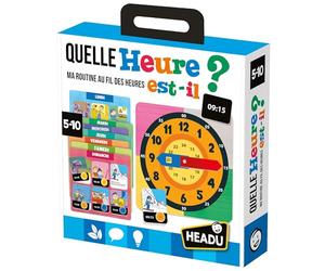Headu - Quelle Heure Est-Il - Ma Routine Au Fil des Heures | Jeu Educatif 4 5 6 7 8 9 Ans, Jeux en Boîte pour Enfants, Cadeau Enfants, Cadeau Fille, Cadeau Garçon, Made in Italy
