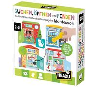 Headu « Rechercher, Ouvrir et trouver Montessori - Mémoire et capacité d'observation pour Les Tout-Petits ! » : Jeu éducatif Montessori pour Enfants de 2 à 5 Ans, Version Allemande (DE60711)