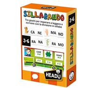 Headu Sillabant Trois Jeux pour Apprendre à Lire Et Écrire avec La Division en Sillabe It54945 Jeu Éducatif pour Enfants 3-6 Ans Made in Italy