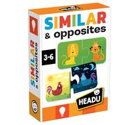 HEADU - Similar & Opposites - Activités Logiques pour les Tout-Petits| Jeu Éducatif 3-6 Ans, Associations Similitudes et Contraires,Pensée Logique et Comparaison, Jeu Autocorrectif, Fabriqué en Italie