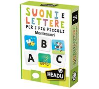 Headu Sons Et Lettres pour Les Petits Montessori Le Jeu Préparant Les Enfants à Lire Et Écrire It22977 Jeu Éducatif pour Enfants 2-4 Ans Made in Italy