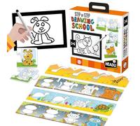 HEADU - Step by Step Drawing School - Séquences Logiques Et Premières Technique De Dessin | Jeu Educatif 3 4 5 6 Ans, Jeux en Boîte pour Enfants, Cadeau Enfants, Cadeau Fille, Cadeau Garçon