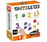 HEADU - Tactile Numbers Montessori - Touche et Découvre Les Chiffres et Les Quantités | Jeu Éducatif Montessori 3-6 Ans, Nombres et Quantités, Formes Rugueuses Autocorrectives, Fabriqué en Italie