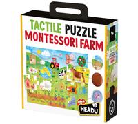 HEADU - Tactile Puzzle Montessori Farm - Kit Multi-Activités pour Les Plus Petits | Puzzle Educatifs 2 3 4 Ans, Jeux Éducatifs pour Enfants, Jeux Didactiques, Cadeau Enfants, Made in Italy
