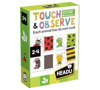 Headu - Touchez et observez, jouets éducatifs, puzzles pour enfants, puzzle pour enfants, découverte d'animaux, jeu éducatif, jeux d'apprentissage, puzzles pour enfants, idéal pour 2 à 4 ans