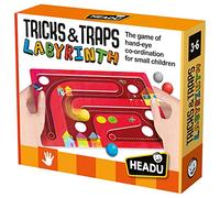 Headu - Tricks & Traps Labyrinth - Le Jeu De La Coordination Œil-Main pour Les Plus Petits | Jeu Educatif 3 4 5 6 Ans, Jeux en Boîte pour Enfants, Cadeau Enfants, Cadeau Fille, Cadeau Garçon