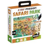 HEADU - X-Ray Mission Safari Park - Mémoire et Attention avec la Torche Magique | Jeu d’Observation 5+ Ans, Safari à Rayons X, Attention et Mémoire Visuelle, Idée Cadeau Enfants, Fabriqué en Italie