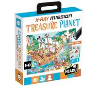HEADU - X-Ray Mission Treasure Planet - Mémoire et Attention avec la Torche Magique| Jeu d’Observation 5+ Ans, Safari à Rayons X, Attention et Mémoire Visuelle, Idée Cadeau Enfants, Fabriqué en Italie