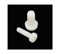 HEAIYB 50pcs M3 M4 Blanc Nylon Rond en Plastique Croix encastré Phillips Pan tête Ronde vis Boulon pour électrique