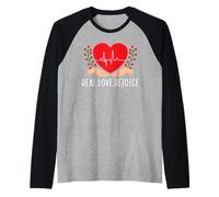 Heal Love Rejoice Infirmière médicale de Noël Manche Raglan