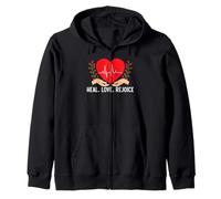Heal Love Rejoice Infirmière médicale de Noël Sweat à Capuche