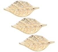 HEALANAN Poignée de meuble de feuille 3pcs, bouton de placard en alliage de zinc pour cupboard, installation facile, pour DIY projects et home decor, taille 2.28 x 1.18 x 0.79 in