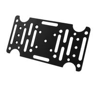HEALANAN Support Robuste pour Boîte aux Lettres en Acier Carbone Noir Surface Antidérapante Trous de Montage Ajustables Installation Facile pour Entrée de Communauté