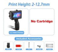 HEALBYBLE Imprimante Jet d'encre Portable 12,7/25,4 mm for Code QR, numéro de lot, Date péremption,Fonctionnement Fluide(No Cartridge-12.7mm)