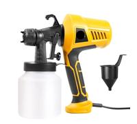HEALBYBLE Pulvérisateur de peinture électrique 500 W, aérographe haute pression 800 ml avec contrôle débit for usage domestique,Haute efficacité(Giallo)