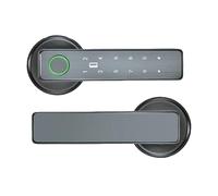 HEALBYBLE Serrure intelligente à empreintes digitales, mot de passe, carte IC RFID, télécommande WiFi, boulon mort for porte intérieure en bois et métal, application,Sécurité d'accès(Grey)