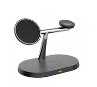 HEALBYBLE Support de Chargeur magnétique sans Fil 100W 3 en 1 for Montre téléphone 5 Active 2 Station Chargement Rapide,Compatibilité Universelle(for Samsung users-01)