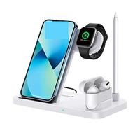 HEALBYBLE Support de Chargeur sans Fil Rapide 30W for Montre téléphone Station Charge Pliable 4 en 1 for écouteurs,Compatibilité Universelle(Style 2 30W 4 in 1 W)