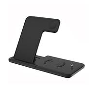 HEALBYBLE Support de Chargeur sans Fil Rapide 30W for Montre téléphone Station Chargement Pliable 4 en 1 for d'écouteurs,Compatibilité Universelle(4 in 1 Black)