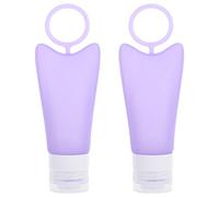 HEALEEP 1 ensemble Bouteilles de Voyage Silicone Recharges Ensemble de Flacons pour Shampooing et Produits Cosmétiques Design Pratique et Étanche pour Toilettes et Voyages