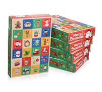 HEALEEP 10 Pièces Boîte de Compte de Noël Compartiments Boîte Diy Vide pour et Décorations de Fête pour Surprises et Friandises