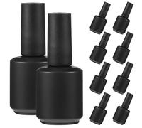 HEALEEP 10 pièces Bouteilles Verre pour Vernis à Ongles Recharges avec Pinceau Flacons Vides pour Gel et Stockage Accessoires Nail Art pour Amateurs et Professionnels