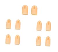 HEALEEP 10 pièces de Manucure Silicone de Artificiels Coloris Chair pour Ongles Accessoire Pratique et Réutilisable pour Nail Art et Entraînement