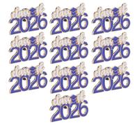 HEALEEP 10 Pièces Épingle de Poitrine de Graduation en Alliage de Zinc Bleu 2026 Légère et Confortable pour Célébration de Remise de Diplômes et Usage Quotidien