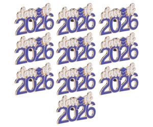 HEALEEP 10 Pièces Épingle de Poitrine de Graduation en Alliage de Zinc Bleu 2026 Légère et Confortable pour Célébration de Remise de Diplômes et Usage Quotidien
