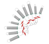 HEALEEP 10 Pièces Kit de Ressort Hélicoïdal pour Expériences de Physique, Outil Pédagogique Portable en Acier et Plastique, pour Laboratoire Scientifique en Intérieur