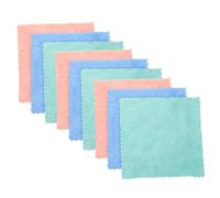 HEALEEP 10 pièces Lingettes Démaquillantes Microfibre de Serviettes de Nettoyage Visage Mélangées Lavables Machine et Absorbantes