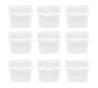 HEALEEP 10 Pièces Mini Boîte D'alimentation pour Reptiles et Araignées en Pp, Pratique sans Perçage, Design à Couvercle Anti-évasion, pour Nourrir et Élever Facilement
