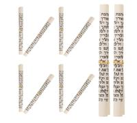 HEALEEP 10 Rouleaux Religieux de Bénédiction pour Porte en Papier Beige Corde, Décorations Juives Authentiques pour Maison, Énergie Positive, pour Décoration Quotidienne
