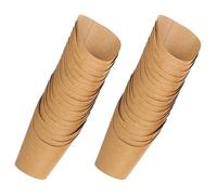 HEALEEP 100 Pièces Boîtes à Bonbons en Papier Kraft Marron pour Fêtes et Célébrations, Pliage Rapide, Design Classique, Forme Large Ouverte Fond Étroit, pour Snacks et Friandises
