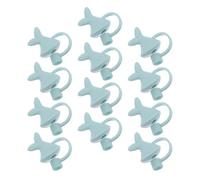 HEALEEP 12 Pièces Capuchons de Paille Réutilisables en Silicone Forme Queue de Poisson, Protège-bouchons Anti-poussière pour Pailles, Adaptés aux Tasses à Café à Domicile