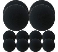 HEALEEP 12 Pièces Filtre pour Bac à Compost en Éponge Noire Haute Absorption et Anti-Odeur pour Poubelle Cuisine et Aquarium Salle de Bain