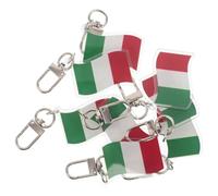 HEALEEP 12 Pièces Porte-clés Drapeau Italie Pendentifs Décoratifs Légers pour Sacs Porte-clés Mode Accessoires Voyage et Charme Esthétique