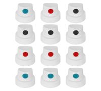 HEALEEP 12pcs Bouchons de Peinture Aérosol Blancs Buses de Pulvérisation Précises en Plastique Portable pour Graffitis et Peinture Artistique